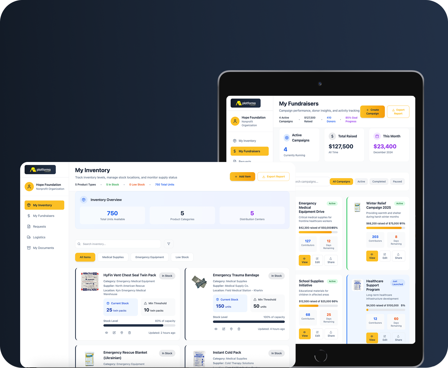 Nonprofit Dashboard
